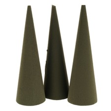 3pcs Floral Foam: Christmas Tree Cones - Dry Wet Floral Blocks - Green Plant