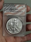 2020 Daniel Carr Pandemic Overstruck 1ozt. 999 Silver Eagle Design ANACS MS 69