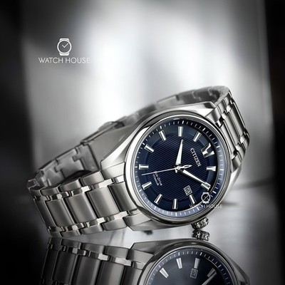 Citizen Super Titanium Eco Drive Herrenuhr AW1240-57L Blau