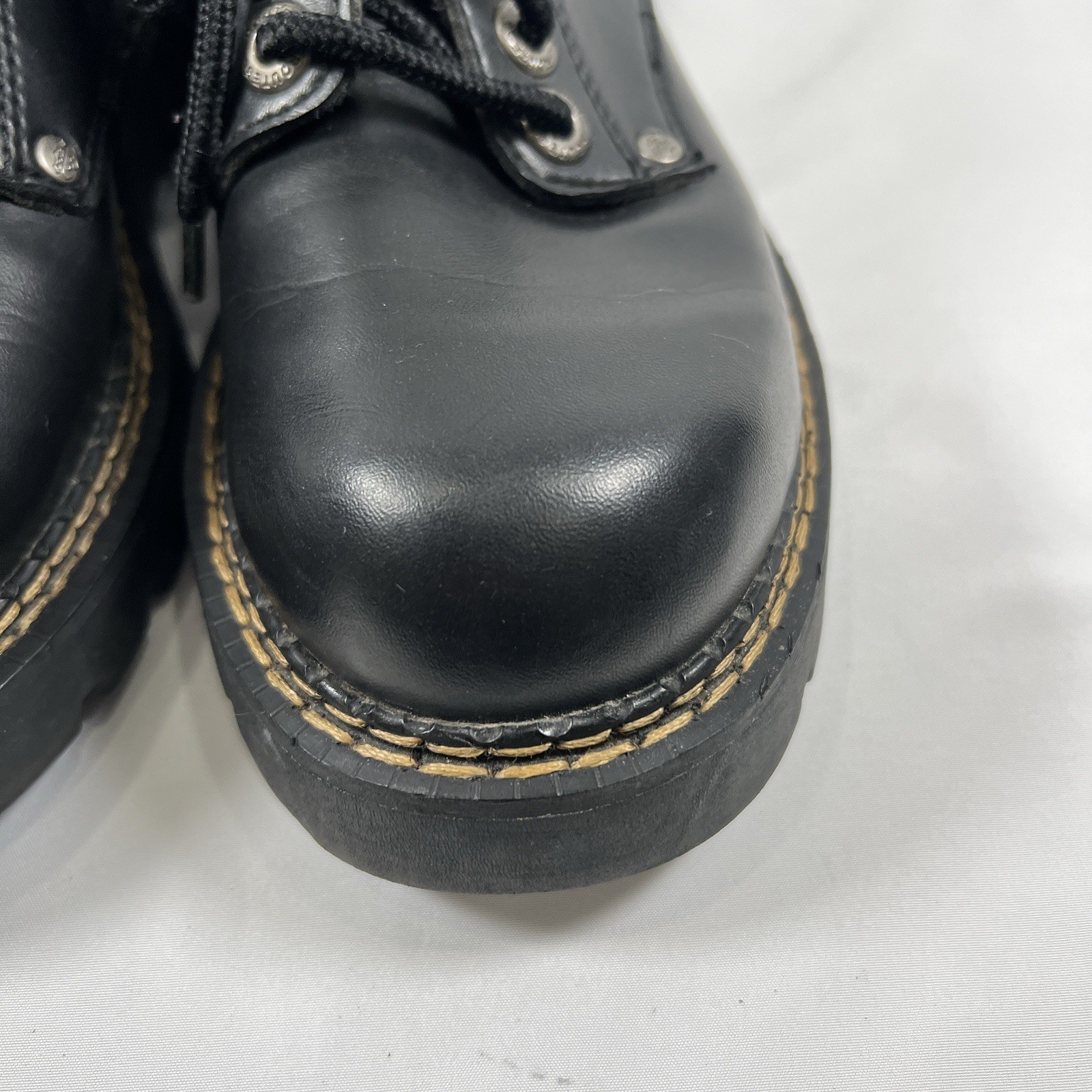 SAOLA Scarpe Oxford Route 66 nere ecopelle grosse da donna taglia 7 5 suola a strappo Y2K gotiche