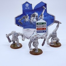 Heroscape Dzu-Teh Figures Set & Card Snow Hunters Thaelenk Tundra