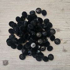 Lot of 98 Black Velvet Upholstery Tufting Buttons Furniture Repair Supply
