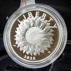 2025 American Liberty High Relief Silver Sunflower Medal w/ Box & COA