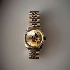 DISNEY MICKEY MOUSE MENS STAINLESS/GOLD Band,...