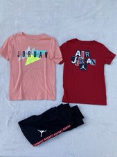 LOT OF 3 Air JORDAN Boy s Shirts Joggers Size Medium Ages 10-12 Multicolor
