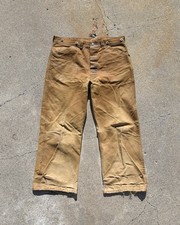 True Vintage 1950s Black Bear Rain-Tite Waxed Canvas Logging Pants