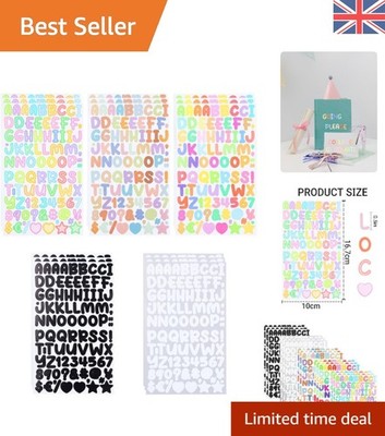 Niedliches 0,5 Zoll wasserdichtes Vinyl Alphabet Aufkleber Set - perfekt zum Basteln!
