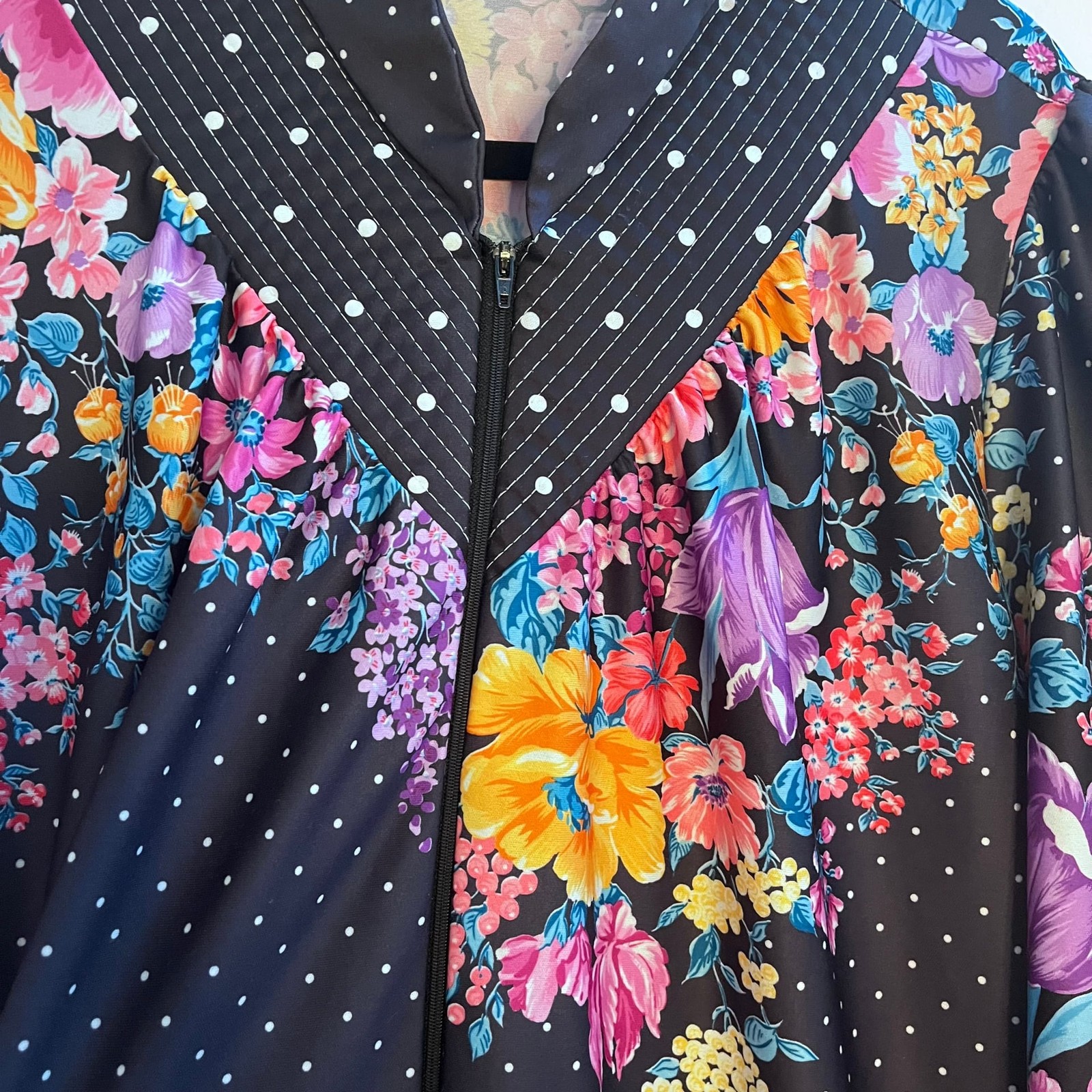 Vintage 1970s Blooming Garden Floral Maxi Dress H… - image 2