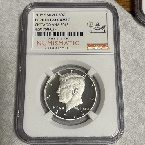 2015 S Proof Silver Kennedy Half Dollar NGC PR70DCAM