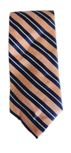 Nautica, Orange, Navy, White, 100% Silk, Men’s Neck Tie
