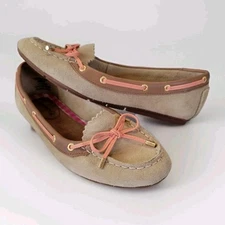 SPERRY Shoes Women's 6.5 Leather Suade Top Slider Ballet Flats Slip On Casual 