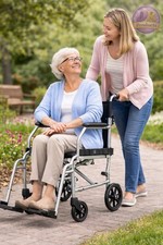 Medline Excel Transport Chair 17  Lightweight Folding Wheelchair MDS808200BN NEW