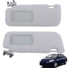 Left Right Side Sun Visor with Mirror Gray for Corolla 4 Door 2009 2013