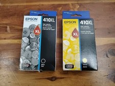 Lot Of 2 Epson 410XL High Capacity Ink Cartridges Yellow, Black