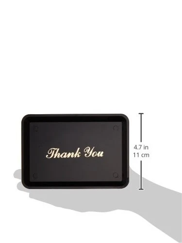 Bandeja de punta de restaurante de 4,5 x 6,5 pulgadas con impresión dorada precio por docena Foto 2 de 2