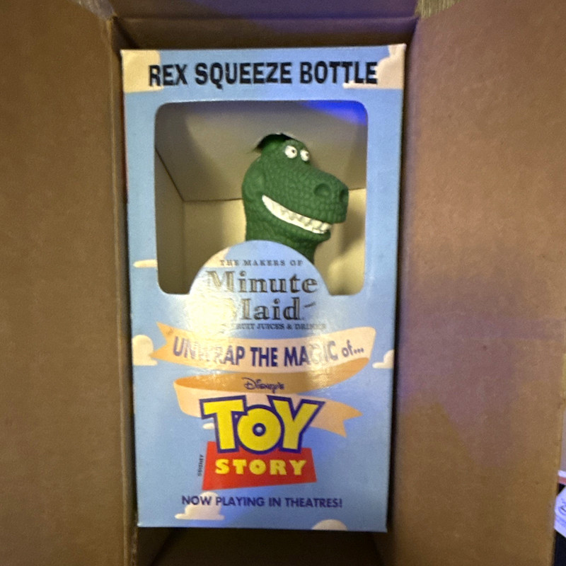 Minute Maid Disney Toy Story Rex Squeeze Bottle Promotional Item In Box