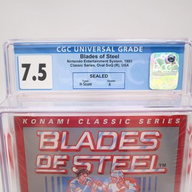 NES Nintendo BLADES OF STEEL - CLASSIC SERIES! CGC GRADED 7.5 A! NEW & Sealed! 