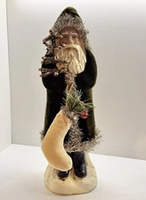 Ragon House 12” Green Velvet Belsnickel Father Christmas Santa Figure