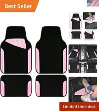 Girly Pink Waterproof Universal Car Floor Mats - Set Of 4 For All Vehicles Girly Pink Waterproof Universal Car Floor Mats - Set Of 4 For All Vehicles