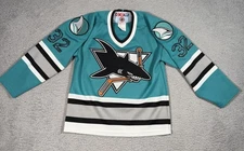 Vintage San Jose Sharks Arturs Irbe #32 Youth Jersey Boys S/M NHL Hockey CCM