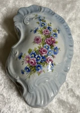 Handpainted Porcelain Covered Trinket Dish