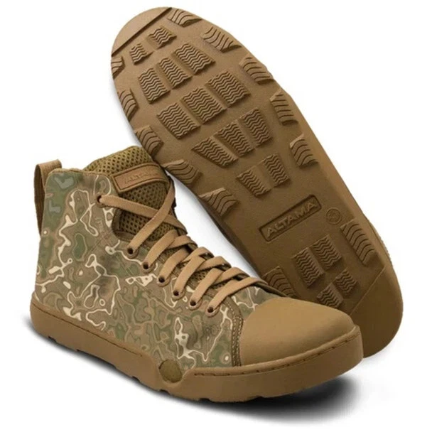 Men\'s Tactical Camo Brown Lace-Up Boots Coyote Brown Lace Up Combat Boots With Mesh main image 2