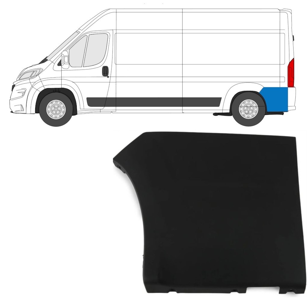 Rear side trim for Citroen Jumper 2018- / Left