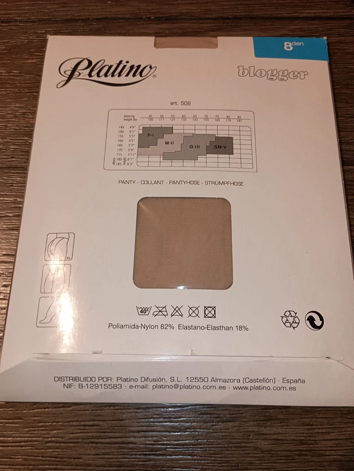 PLATINO BLOGGER 8 Denier Ultra Sheer Pantyhose Paradis - Image 4 of 4