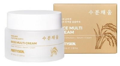 Prettyskin rice multi cream 100ml brightening tone up nutrition care