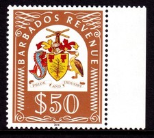 Barbados 2018 Revenue - Official Stamp $50 Mint MNH