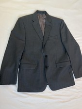 Lauren Ralph Lauren Suit Jacket Mens 42 Gray Wool Blend Stretch 2 Button Blazer