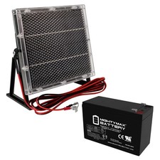 Mighty Max ML9-12 - 12 VOLT 9 AH SLA BATTERY WITH 12V SOLAR PANEL CHARGER