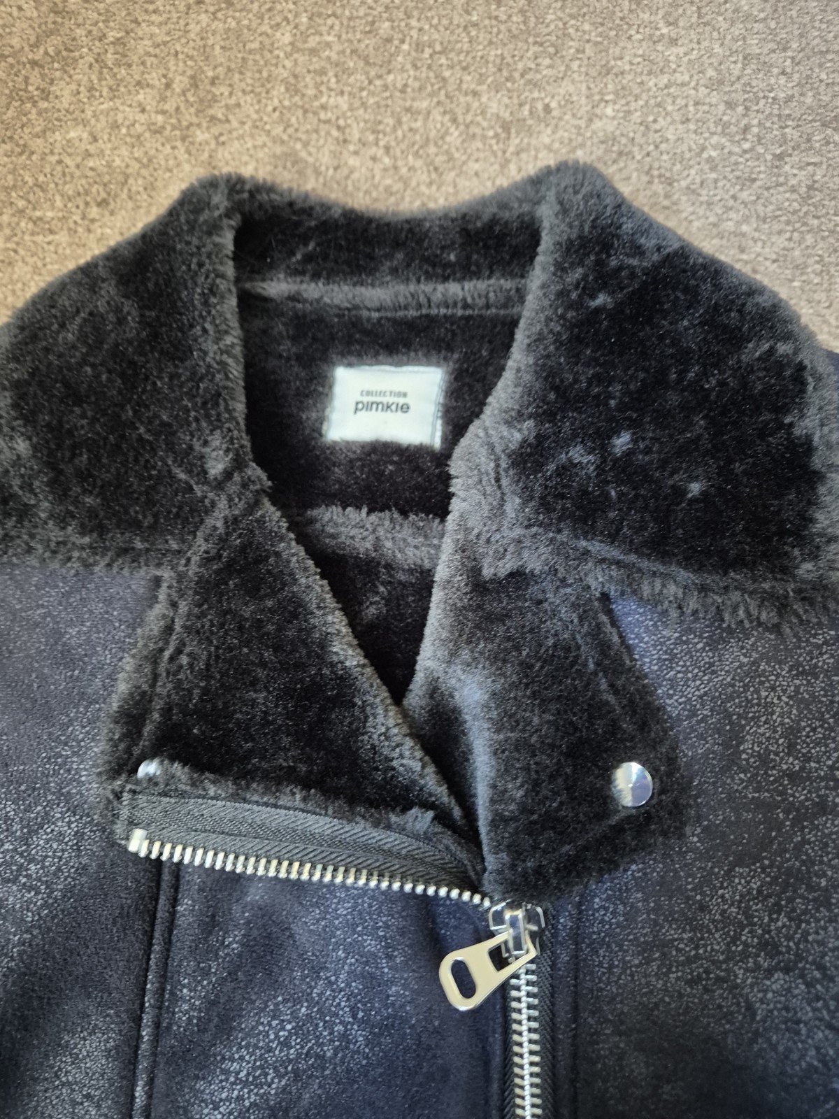 Pinkie Full Fur Lined Black Jacket Belted Size EU XS Thick image 7