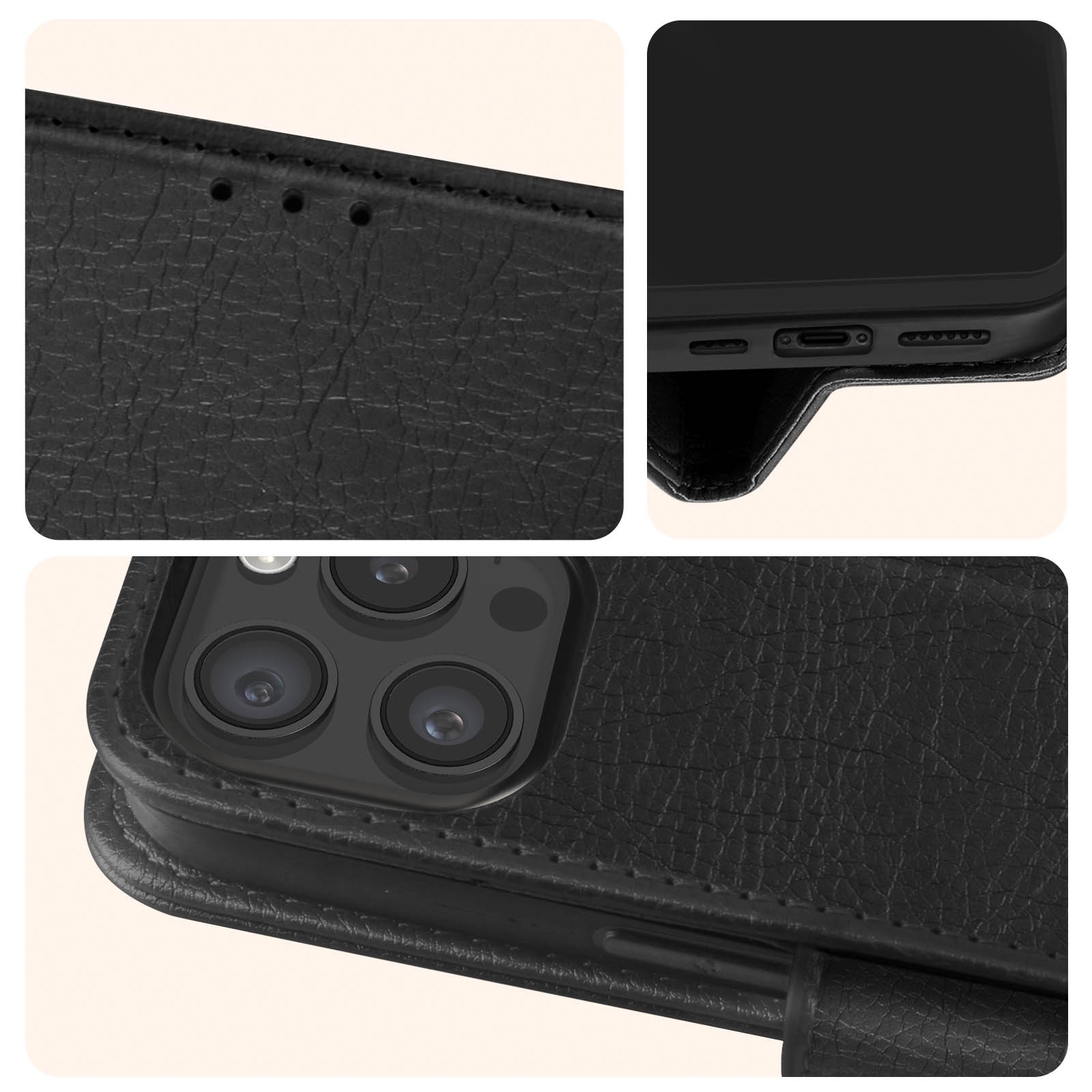 Étui iPhone 15 Pro noir pour simplifier vos trajets et sorties - 4