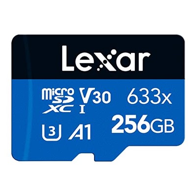 Lexar 633x 256GB Micro SD Karte, microSDXC UHS-I Card + SD Adapter, microSD
