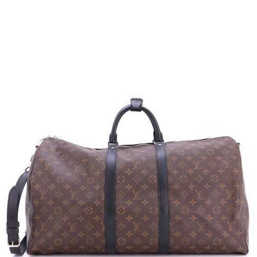 Louis Vuitton Keepall Bandouliere Bag Macassar Monogram Canvas 55