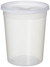 COMINHKR02572325 Sets 32oz Plastic Soup/Food Container with lids