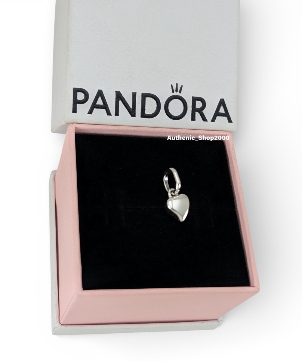 New 100% Authentic PANDORA 925 Silver Asymmetrical Heart Mini