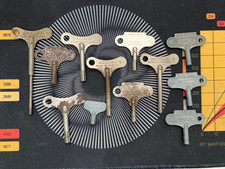 vintage Meccano Hornby metal Keys x 12