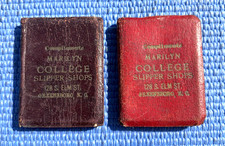2 1938 Vintage Miniature Ledger Note Books 2.5 x 2 Greensboro, NC Advertising