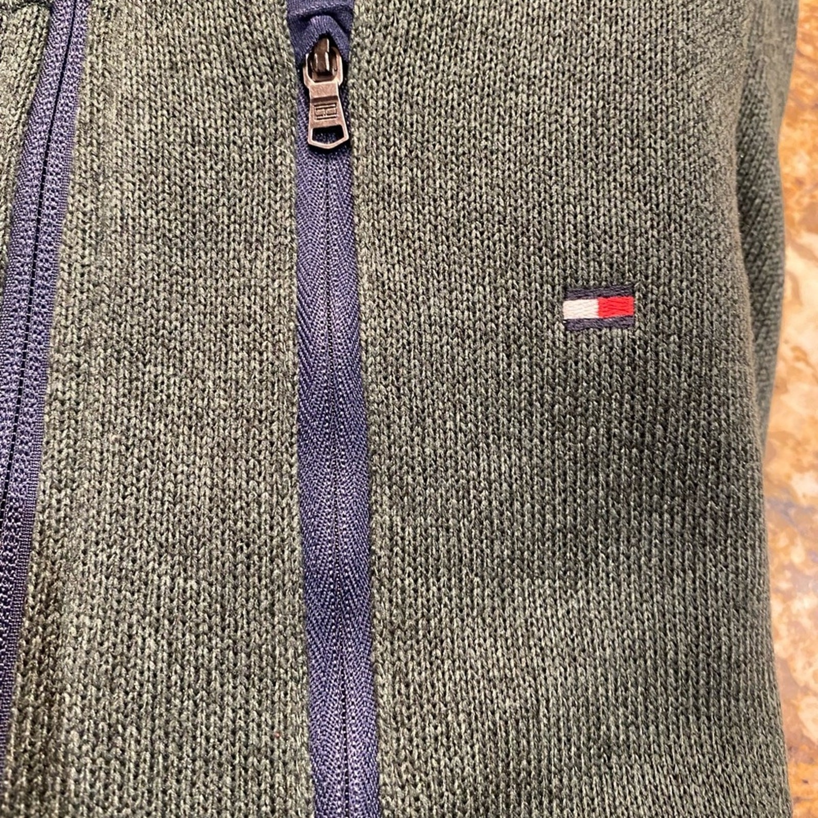 Tommy Hilfiger Mens XXL Dark Green Fleece Full Zip Jacket/Coat thumbnail 6