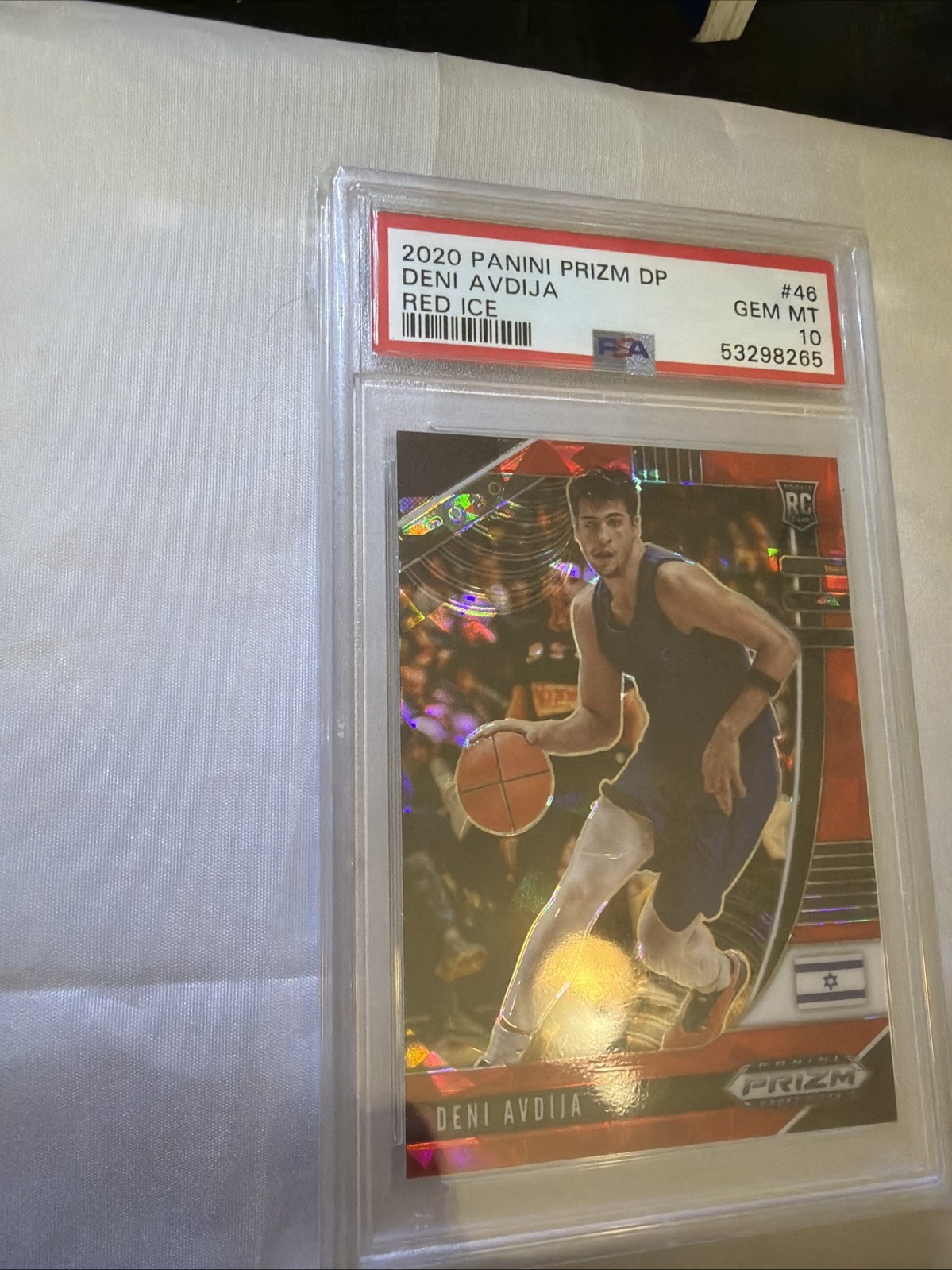 2020 PANINI PRIZM DRAFT PICKS #46 DENI AVDIJA RED ICE PSA 10 view 3