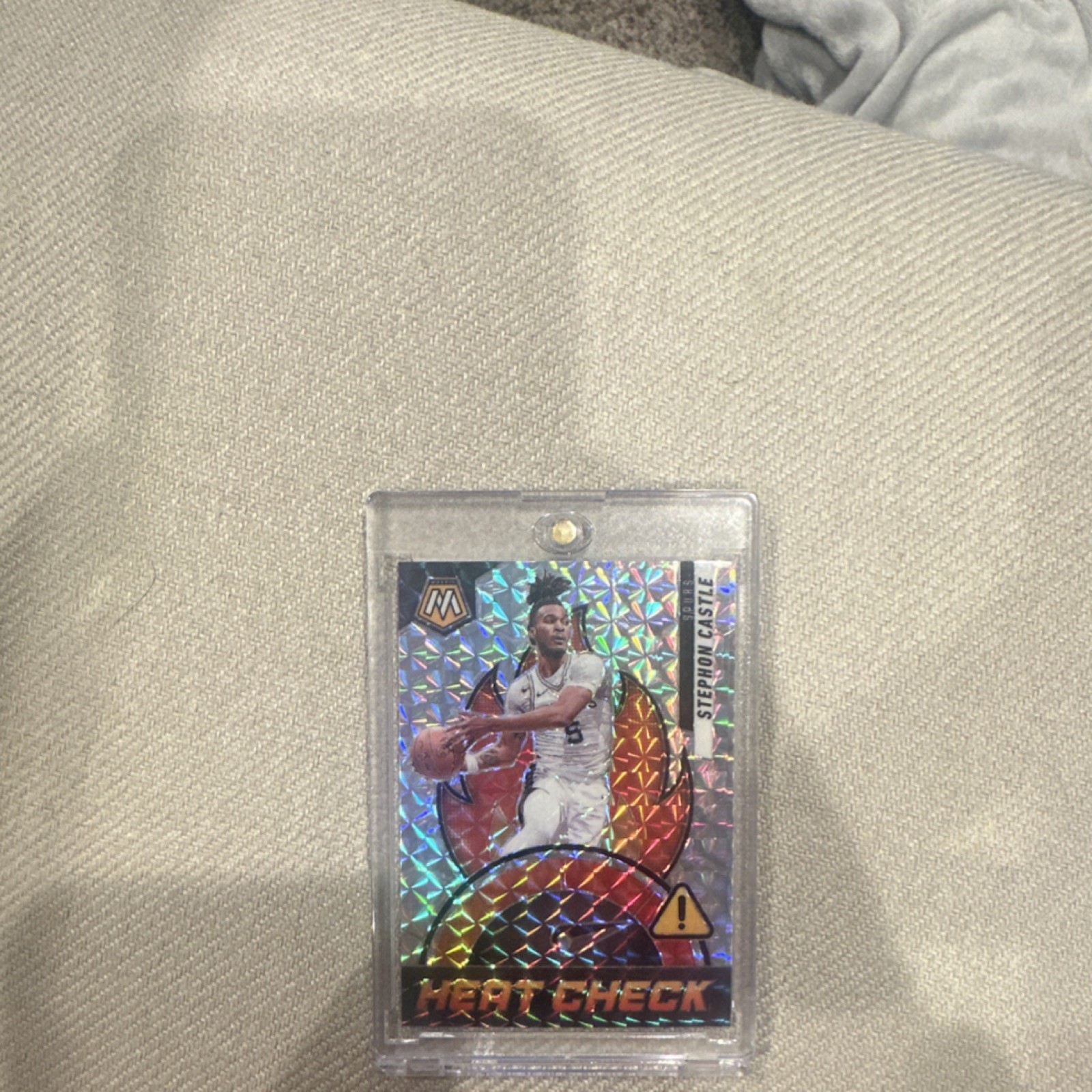 2024-25 Panini Mosaic Heat Check Prizm Insert Stephon Castle Spurs NBA Card