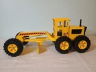 Vintage Tonka 16210 Pressed Steel Yellow Road Grader Scraper Toy 1970s Clean