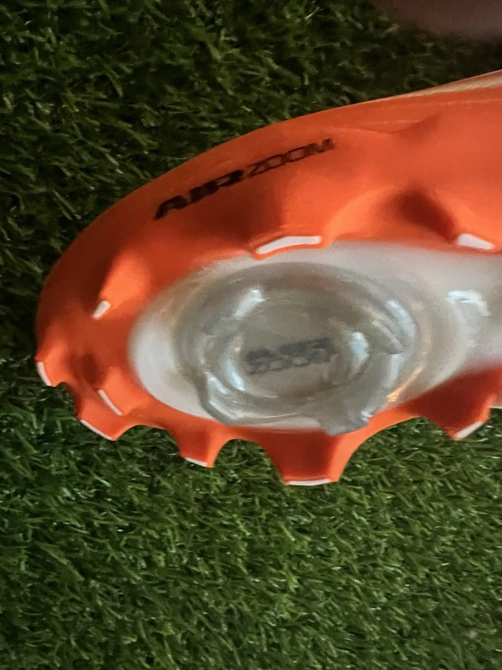 Men’s Size 8.5 Nike Air Zoom Vapor Pro 1 Orange White Football Cleats HM8850-103 - Image 3 of 4