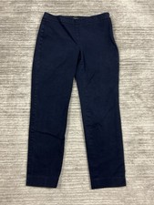 Talbots Pants Womens 2P Blue Chatham Side Zip Ankle Casual