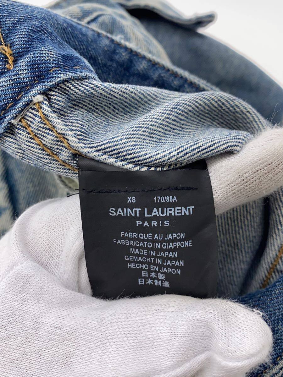 SAINT LAURENT Distressed processing Jacket indigo… - image 4