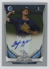 2014 Bowman Prospect Auto Chrome Dylan Floro #BCAP-DF Auto 2d9
