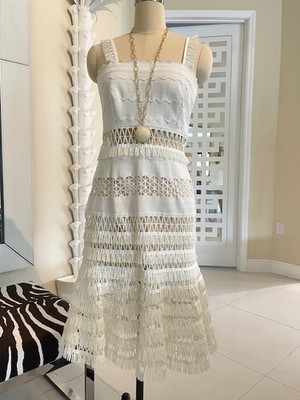 Gorgeous Jonathan Simkhai  Cut-out White Island Dress 