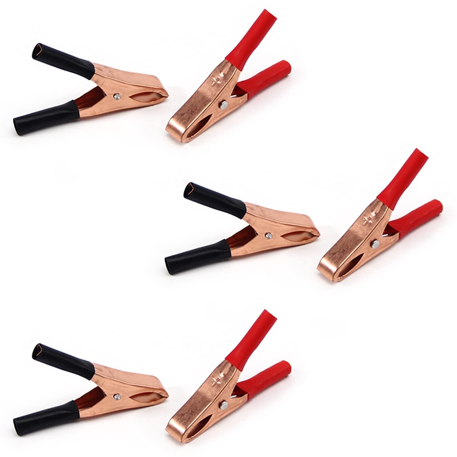 10Pcs 30A Insulated Alligator Clips, Battery Crocodile Electrical Test Clamps